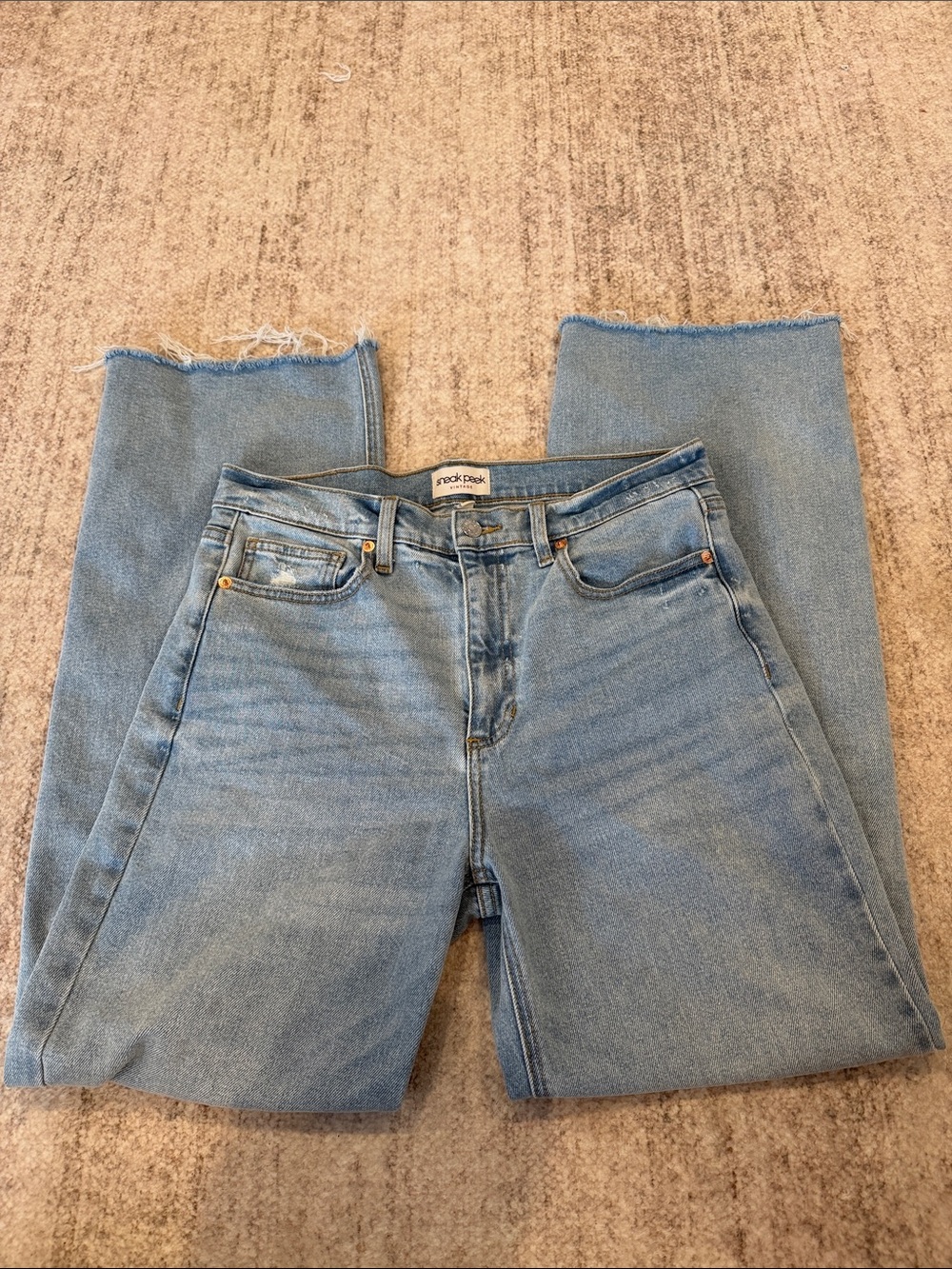 Sneak Peek Light Blue Straight Leg Women's Jeans